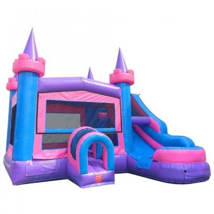 Pink 7 in 1 Combo Bounce House